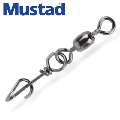 Mustad Crane Swivel W/Fastach Clip MA020-BN Вирбел с карабинка